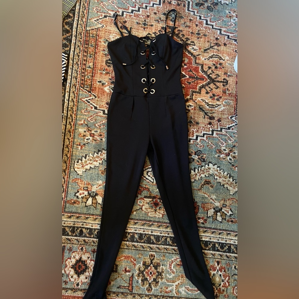 Fashion Nova lace-up jumpsuit